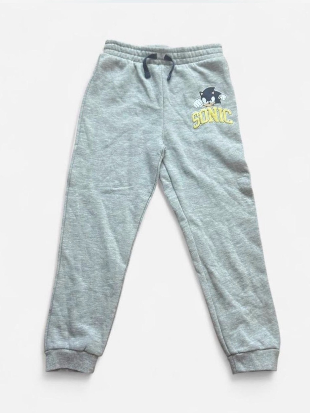 SEGA Sonic the Hedgehog Boys Size 7 Gray Fleece Joggers Sweatpants